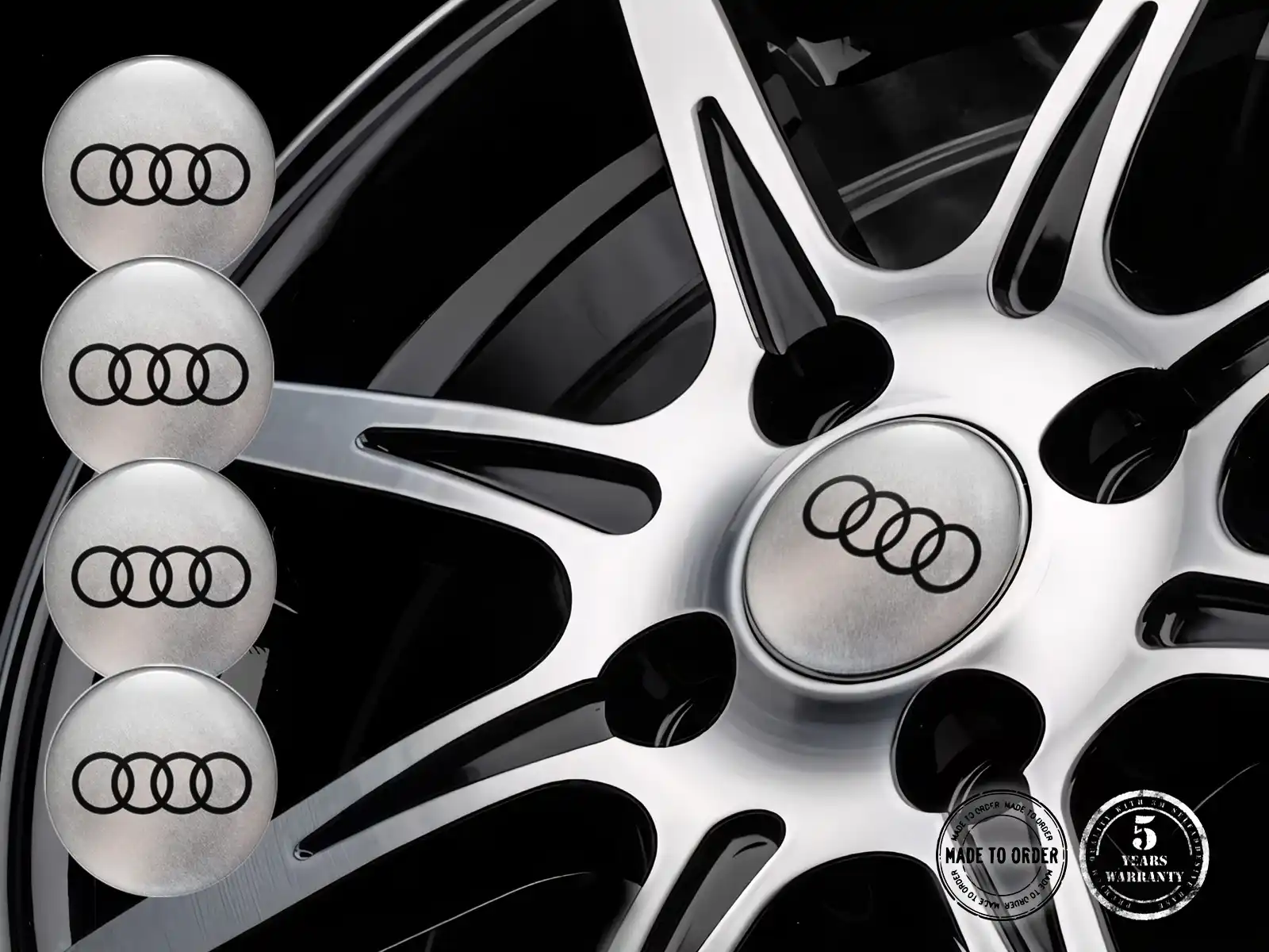 Audi Harzgewölbte Sticker Stil Stilvolle Radlogos
